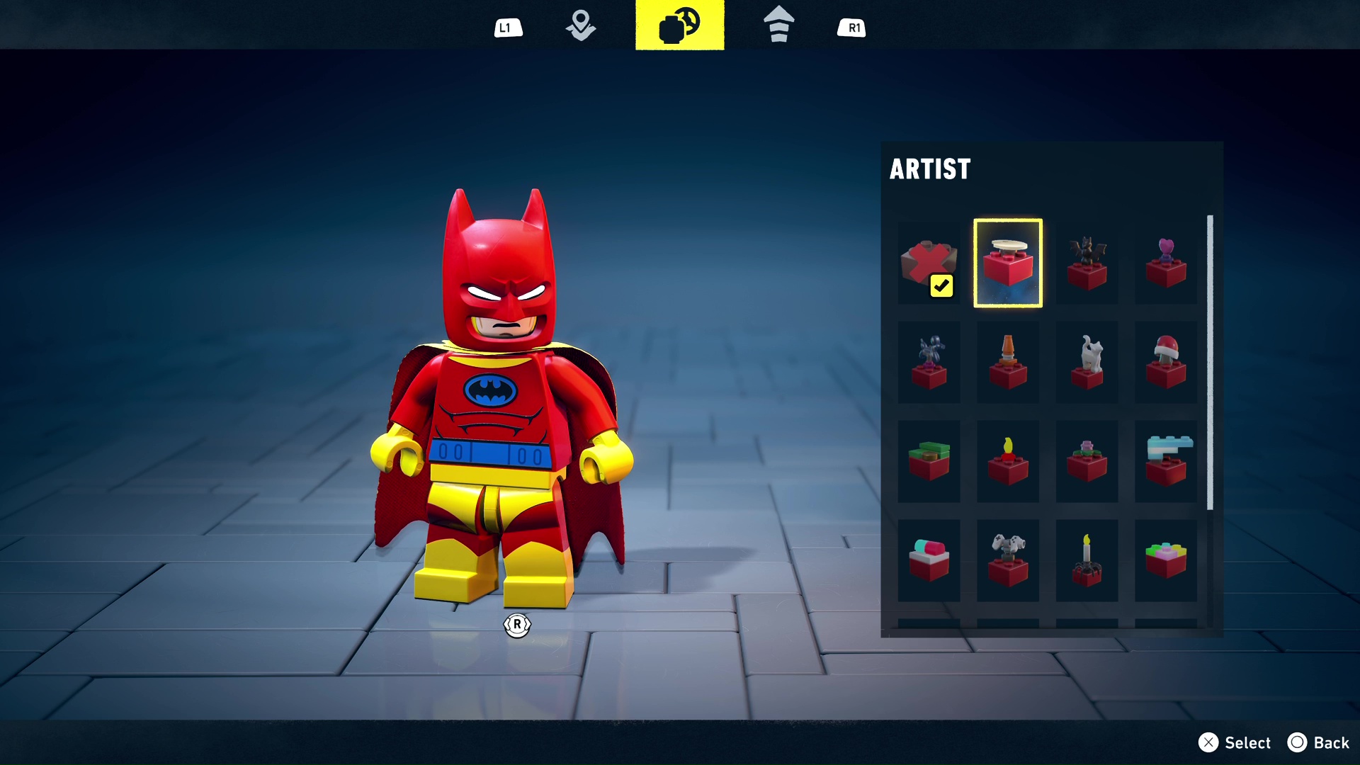 Red Brick Artist modifier in Lego Batman Legacy of the Dark Knight