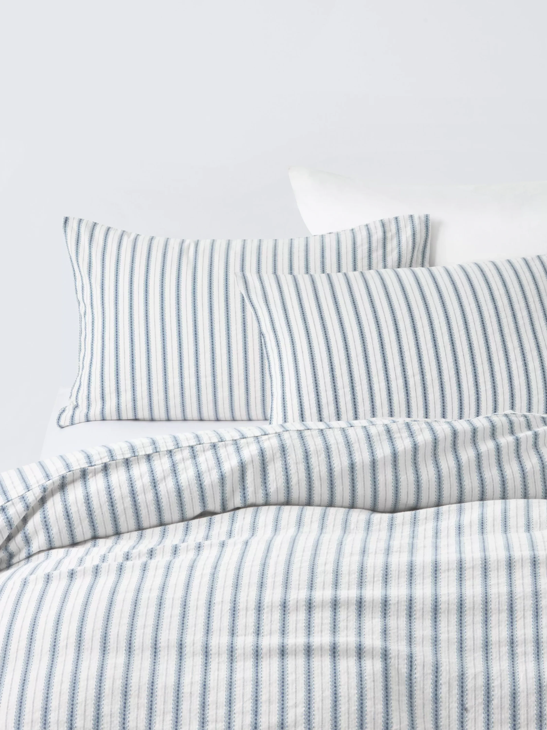 John Lewis Mia Stripe Pure Cotton Weave, Natural