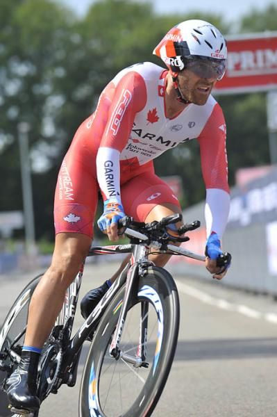 Canadian time trial champion Svein Tuft (Garmin-Slipstream) in action during the prologue.