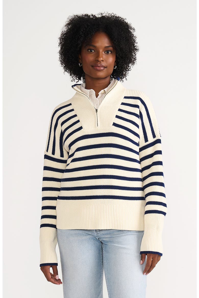 Drifter Cotton Quarter Zip Pullover Sweater