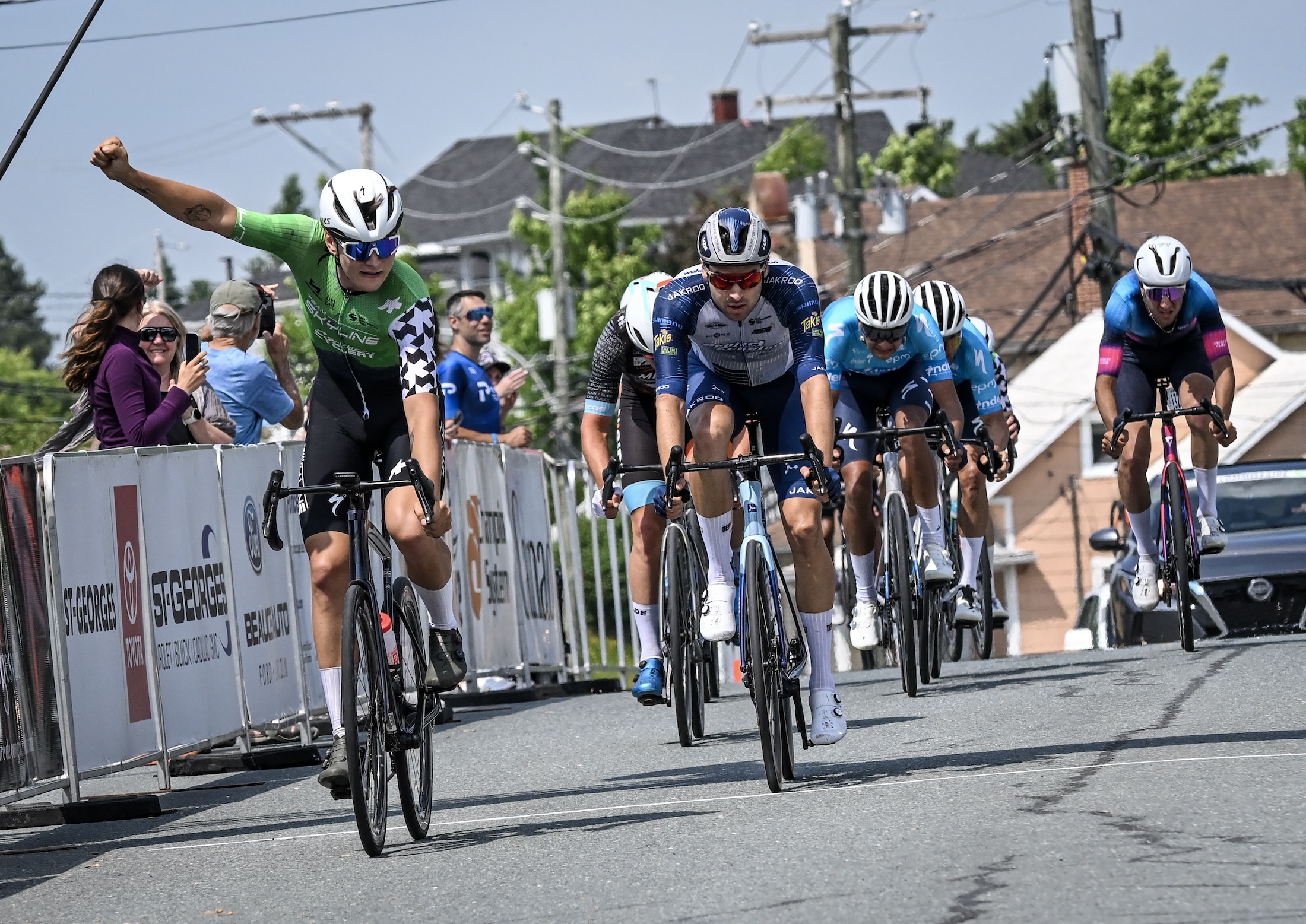 Sean Christian (Team Skyline) wins the opening stage of the 2025 Tour de Beauce