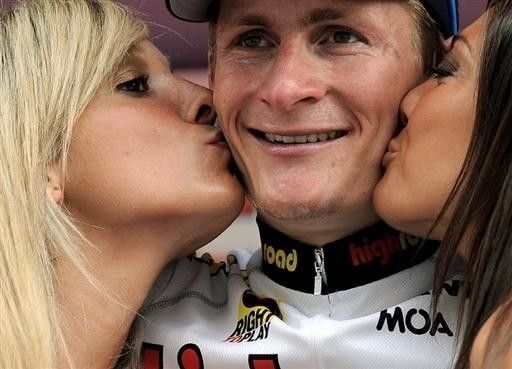 Andr&eacute; Greipel after his Giro d'Italia stage win