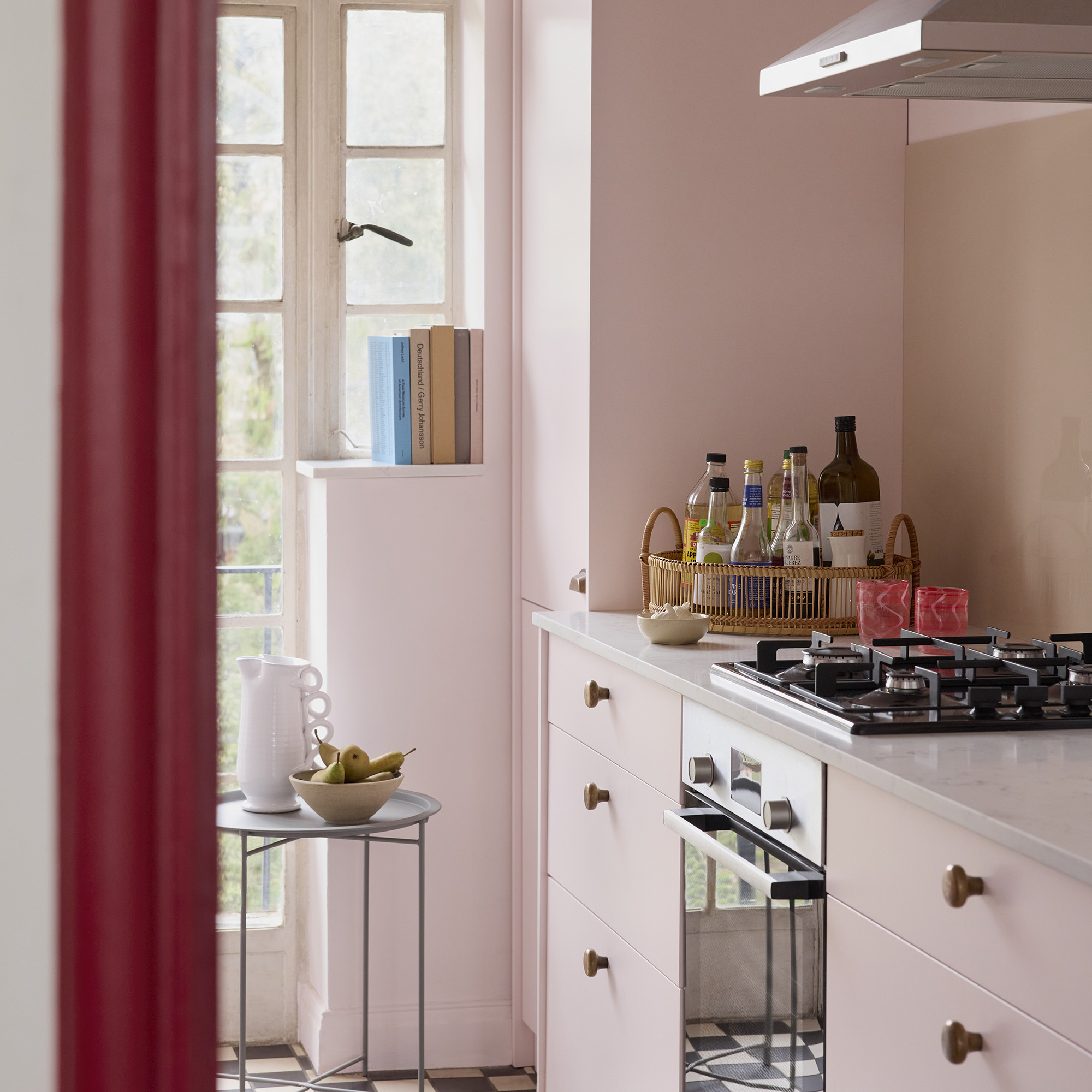 Small Beams pink kitchen
