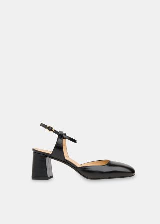 Black Matilda Block Heel Shoe