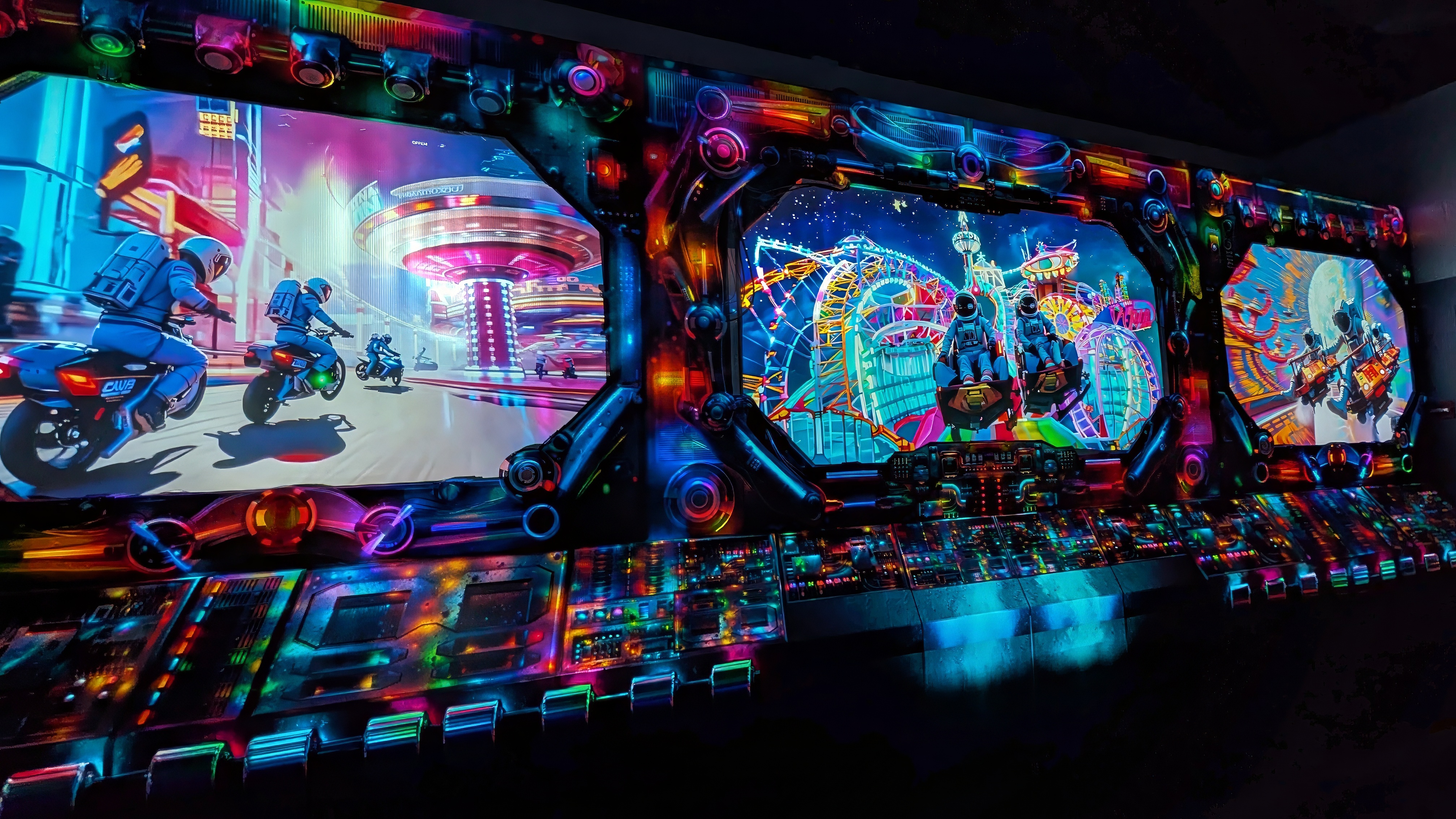 Epson projectors and AI bring these colorful sculptures and interactive displays to life at the Florida State Fair.