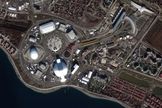 This DigitalGlobe satellite image shows the 2014 Winter Olympics village in Sochi, Russia. This image was collected Jan. 2, 2014.