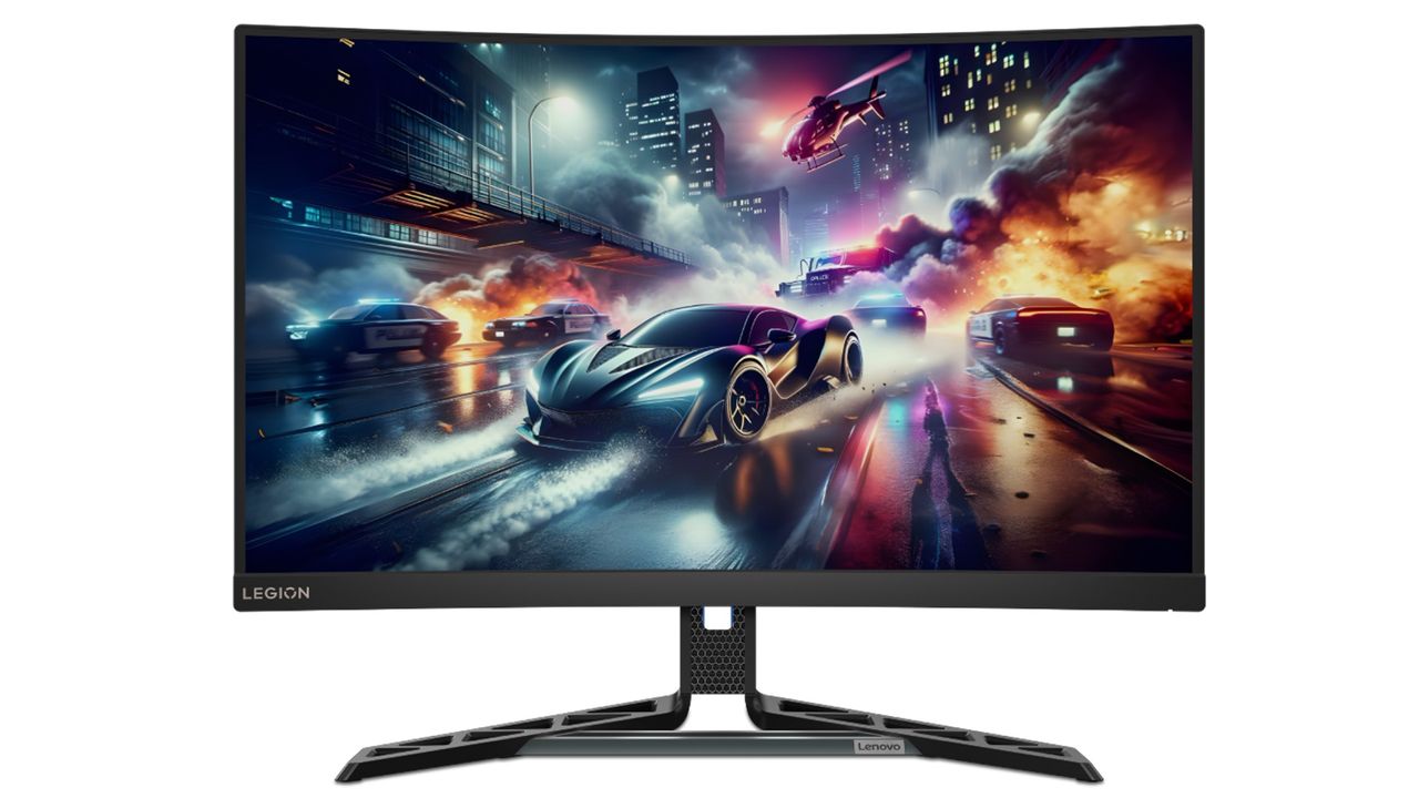 Image of the Lenovo Legion R27qc-30 gaming monitor.