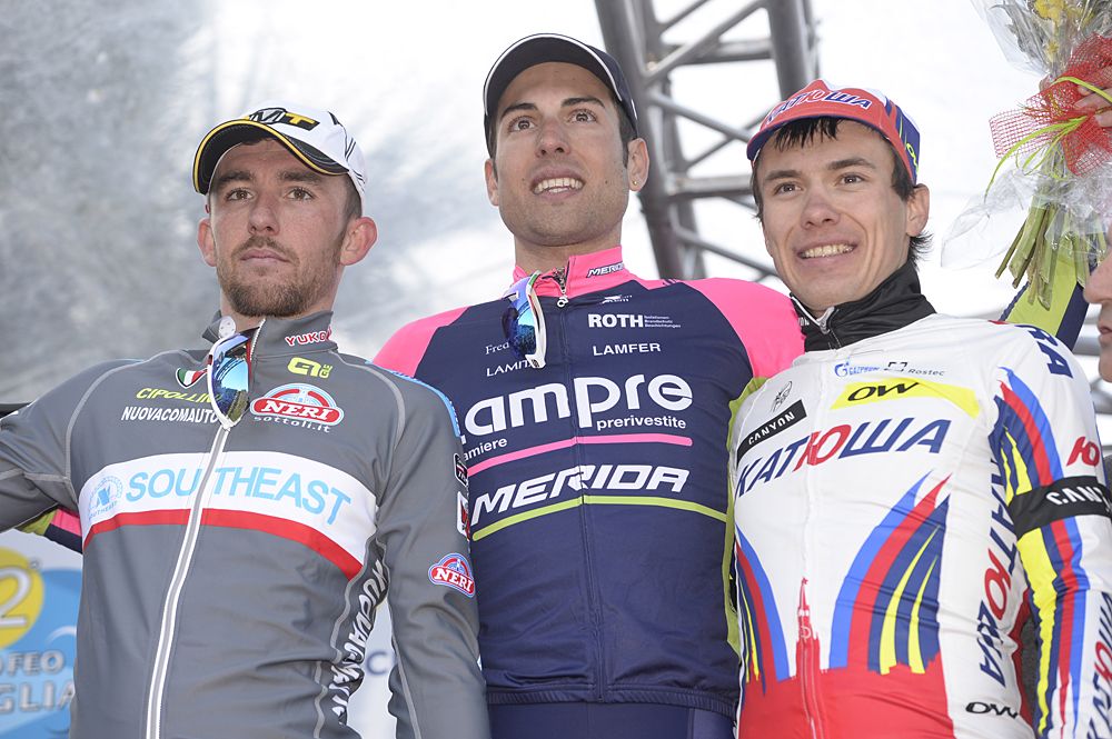 The Trofeo Lagueglia 2015 podium