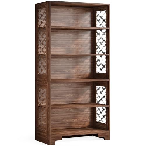 6-Tier Vintage Mid-Century Modern Bookcase