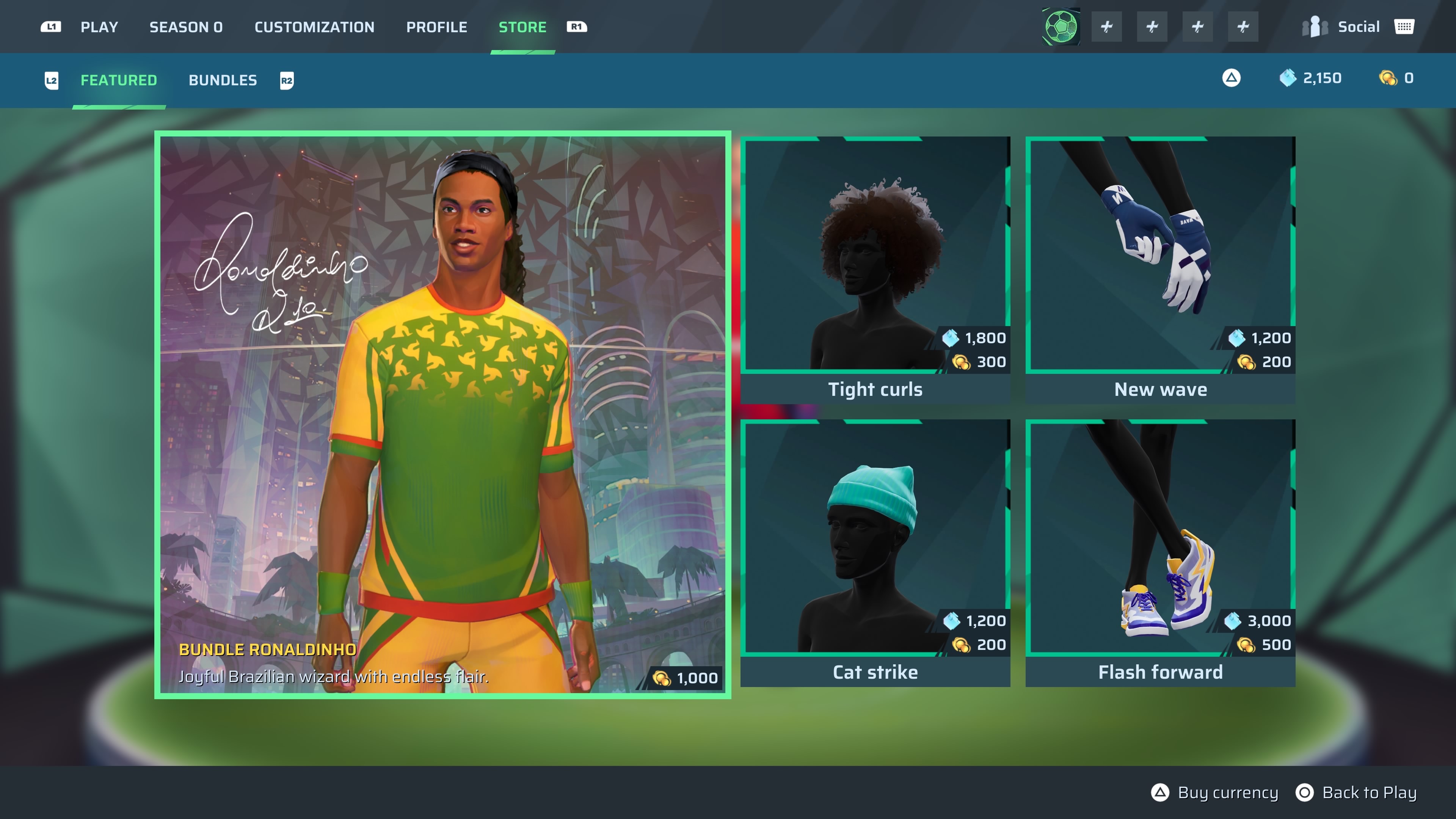 Ronaldinho waiting for be purchased from the Rematch store