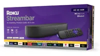Roku - Streambar Powerful 4K Streaming Media Player, Premium Audio, All in One, Voice Remote and TV controls: Get it for $129.99 $79.99