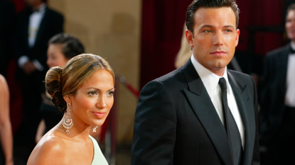 Actors Ben Affleck and fiancee Jennifer Lopez