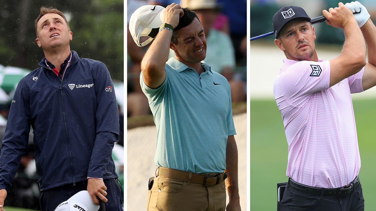 Justin Thomas, Rory McIlroy and Bryson DeChambeau