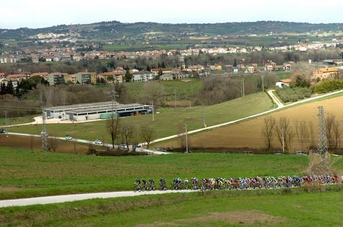 The day in Tirreno-Adriatico started clear...
