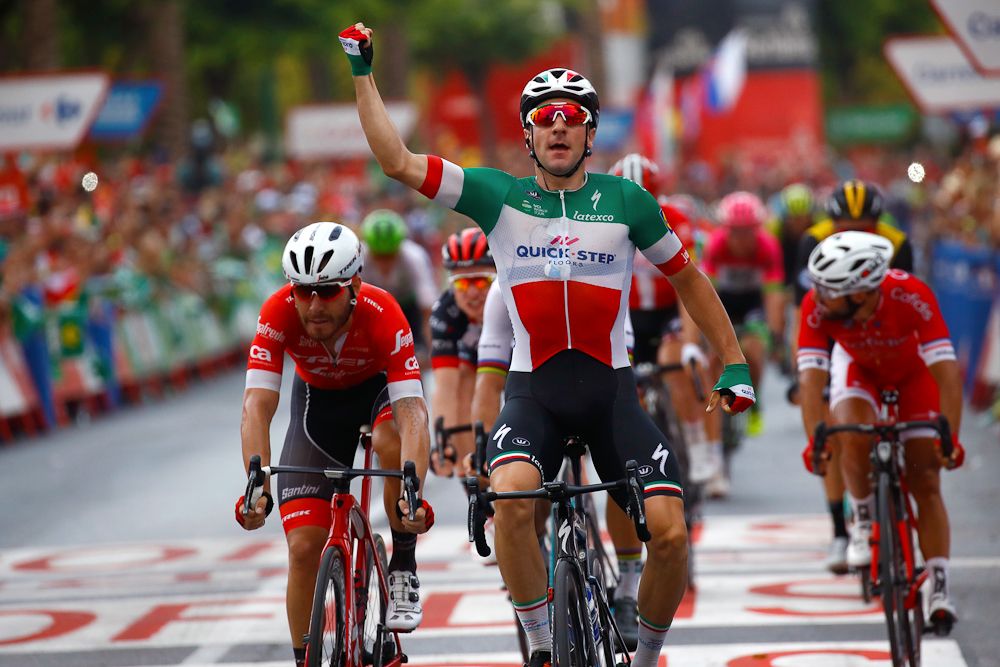 Elia Viviani wins stage 3 at the Vuelta a Espana