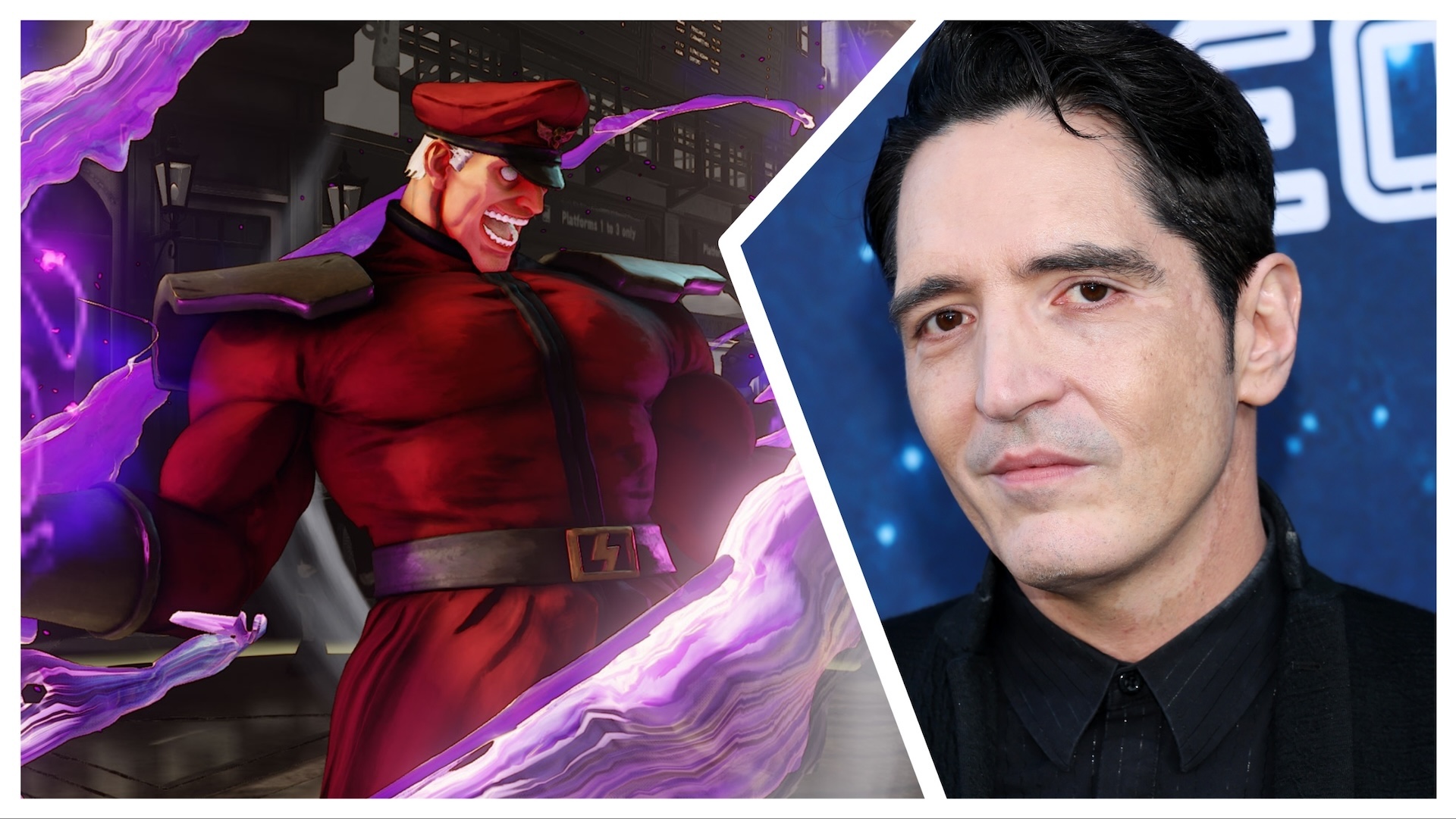 M. Bison as he appears in Street Fighter 5 alongside David Dastmalchian who has been cast as him 