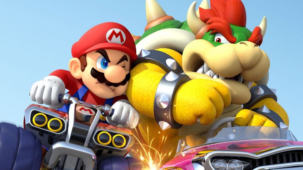 Mario et Bowser dans Mario Kart 8 Deluxe