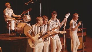 A still of The Beach Boys from the Disney Plus documentary of the same name.