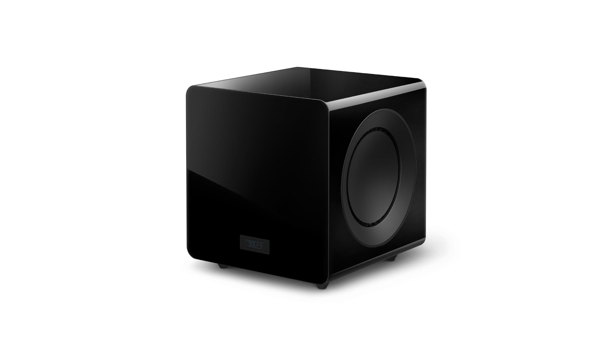 KEF KC92 black front perspective on white