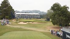 A general view of the 15th hole during a practice round prior to the 123rd U.S. Open Championship at The Los Angeles Country Club