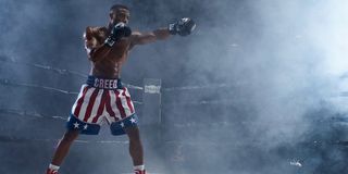 Michael B. Jordan as Adonis Creed in the ring in Creed II