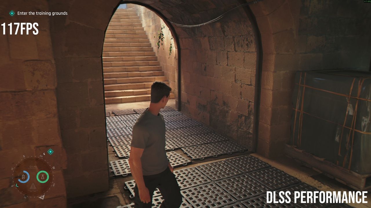 A scene from 007 First Light with DLSS at performance