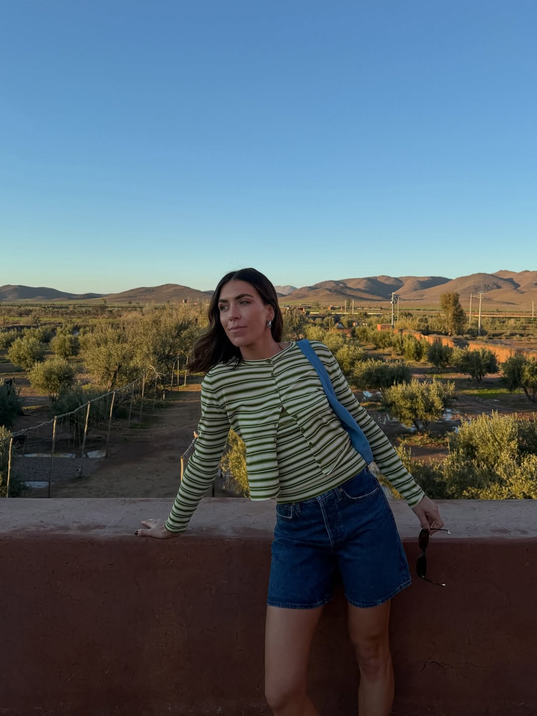 Jessica in matching cardigan and top