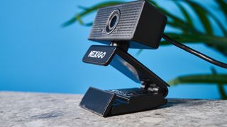 A black NexiGo N60 wired webcam