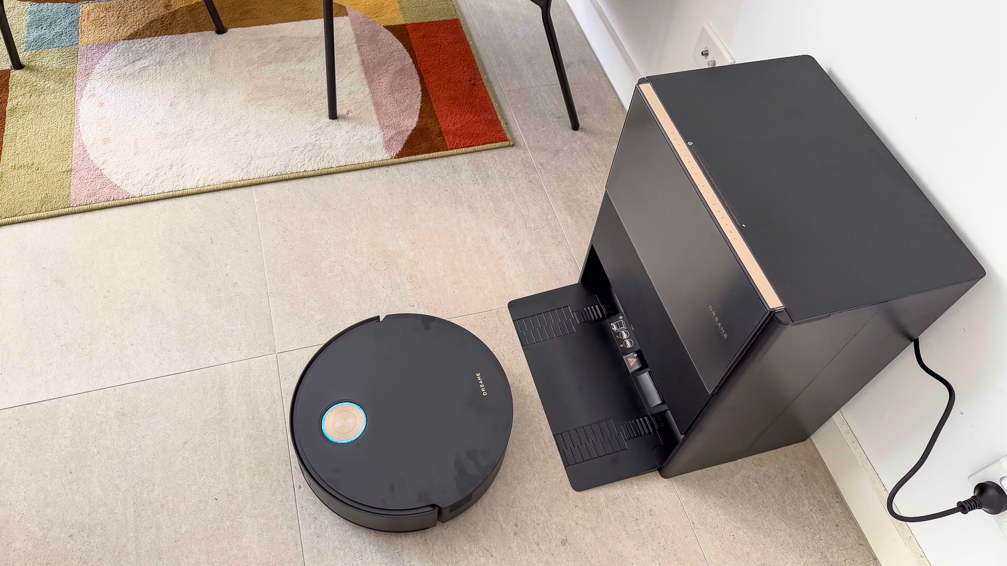 Dreame Aqua10 Ultra robot moving away from its dock