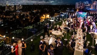 The London West Hollywood at Beverly Hills is a luxury hotel blending British elegance with Californian style, highlighted by its upscale amenities and the expansive West End Rooftop event space.