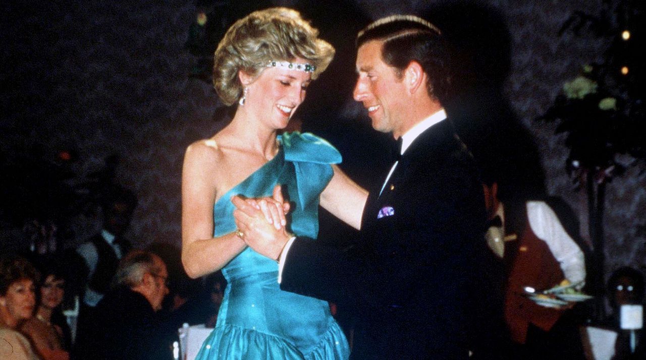 Prince And Princess Of Wales Dancing Together During A Visit To Melbourne, Australia.