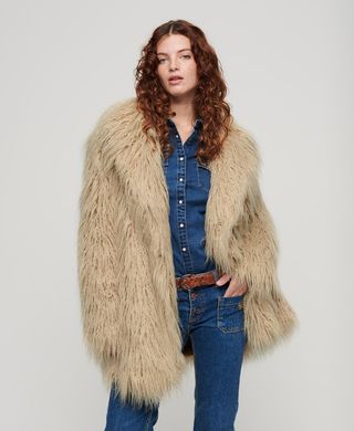 Superdry faux fur jacket