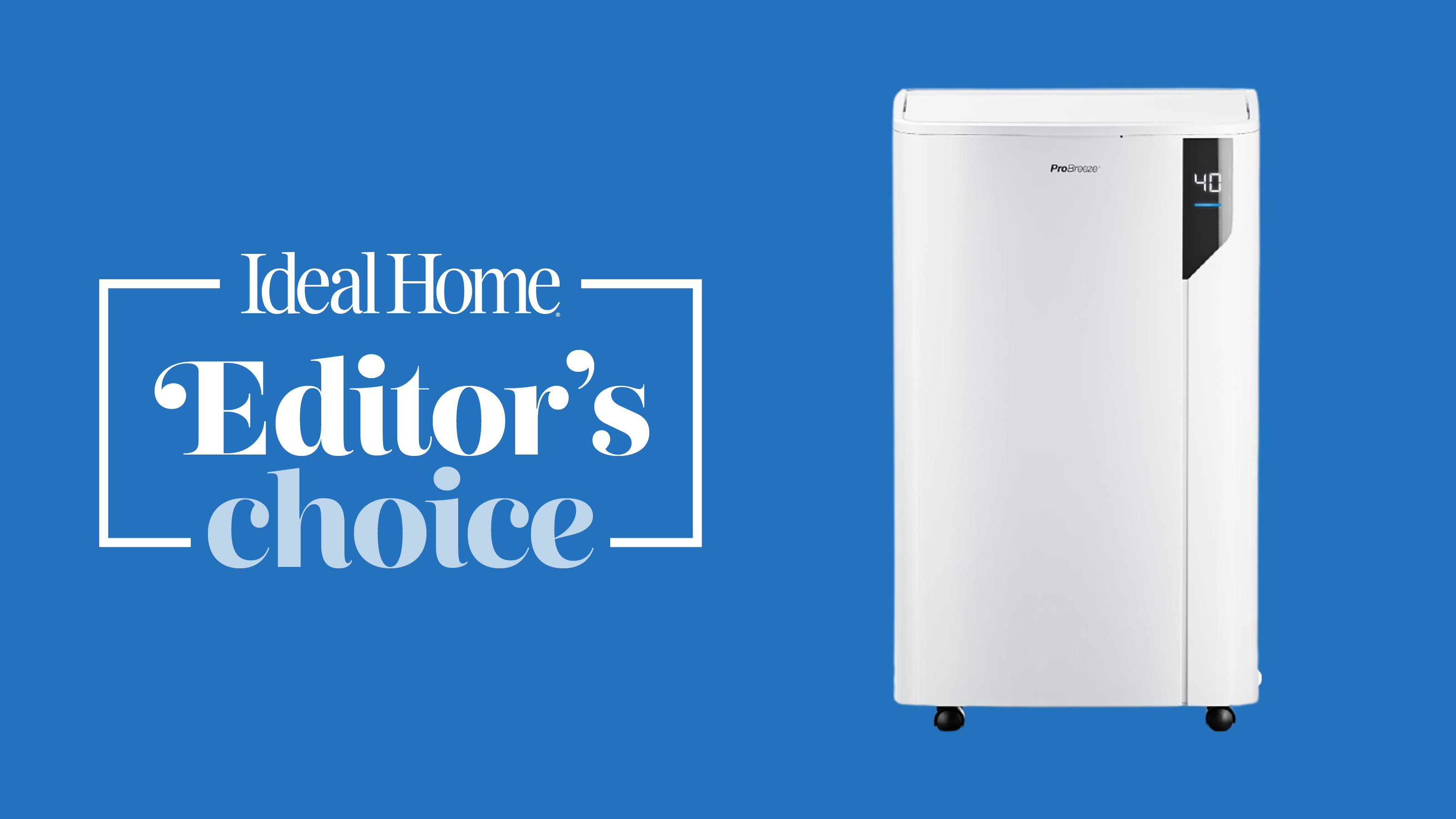 The Pro Breeze Premium dehumidifier on a blue background