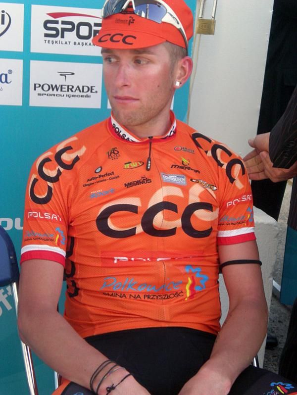 Polish rider Thomasz Marczynski was sick but attacked and won intermediate sprints during stage 2.