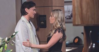 Courtney Grixti makes a move on Leo Tanakar in Neighbours.