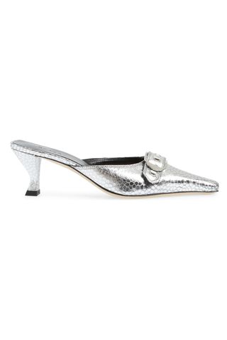 BY FAR Evelyn Metallic Pointed Toe Mule