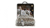Relaxwell Leopard Print Faux Fur Heated Throw