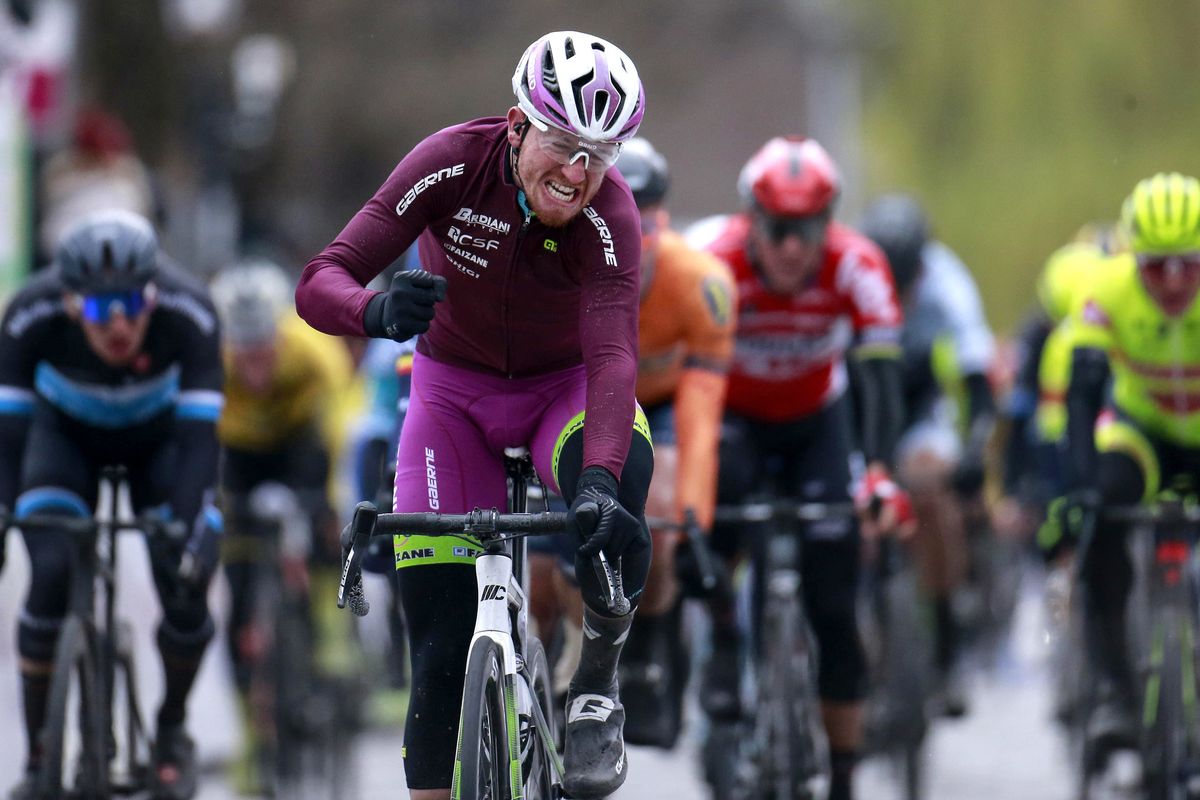 Volta Limburg Classic 2022 - 47th Edition - Eijsden - Eijsden 195 km - 02/04/2022 - Davide Gabburo (ITA - Bardiani - CSF - Faizan&Atilde;&uml;) - photo Davy Rietbergen/CV/SprintCyclingAgency&Acirc;&copy;2022