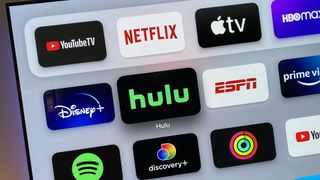 Disney+, Hulu and ESPN icons on Apple TV