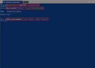 Create guest account with PowerShell