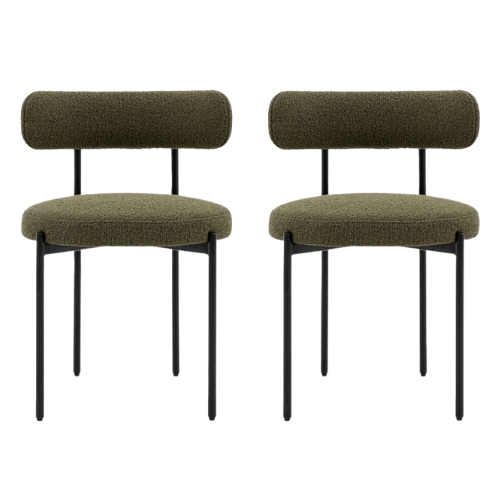 Novus Dining Chair in Green, Set of 2
