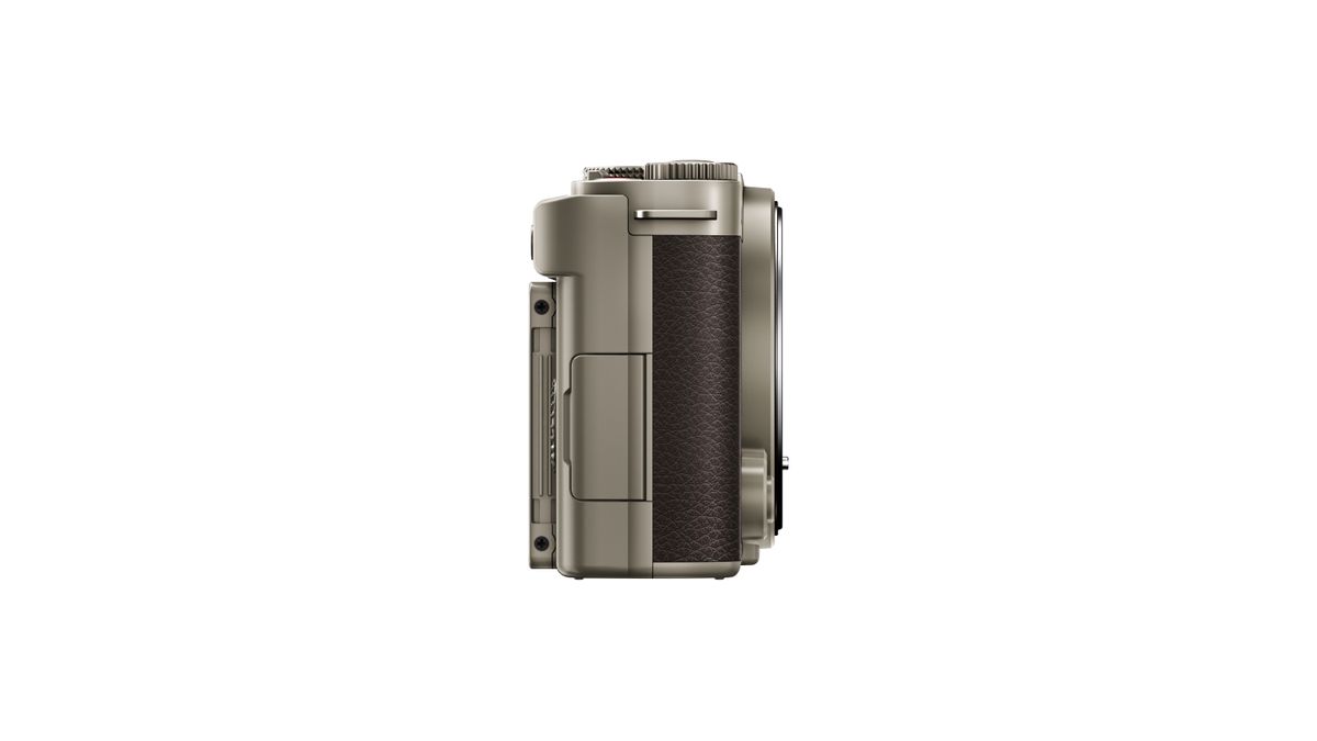 Panasonic Lumix S9 Titanium Gold against a white background
