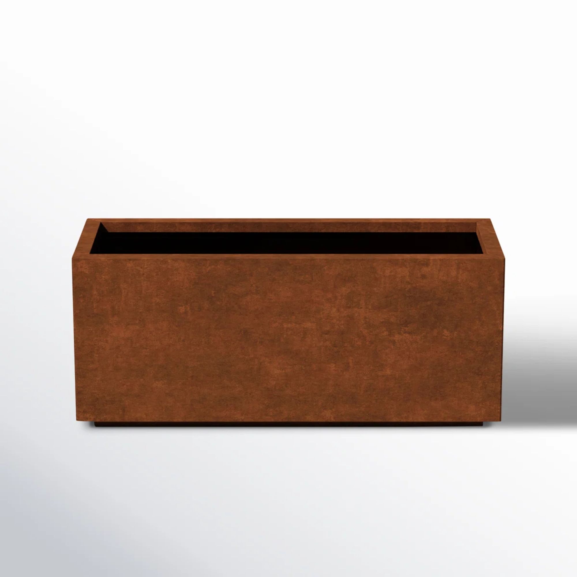 Rectangular steel planter