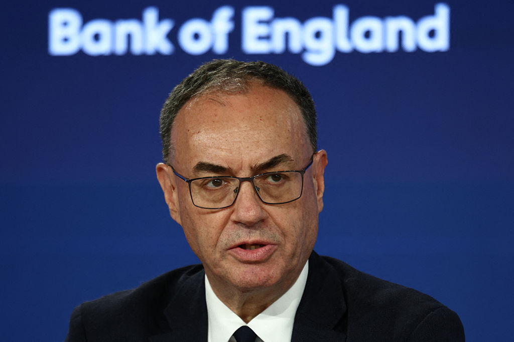 Bank of England (BoE) Governor Andrew Bailey speaks during the Monetary Policy Report press conference in London on July 30, 2026. (Photo by Henry NICHOLLS / POOL / AFP)