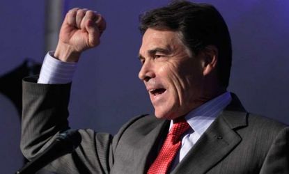 "Let us return to our places of worship and pray for help," said Texas Gov. Rick Perry in response to Obama's gun control initiative. 