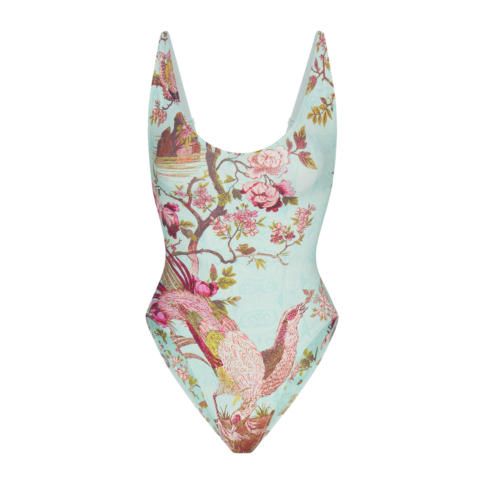 Roberto Cavalli X Skims Scoop Neck One Piece | Fagianella Print | Xxs