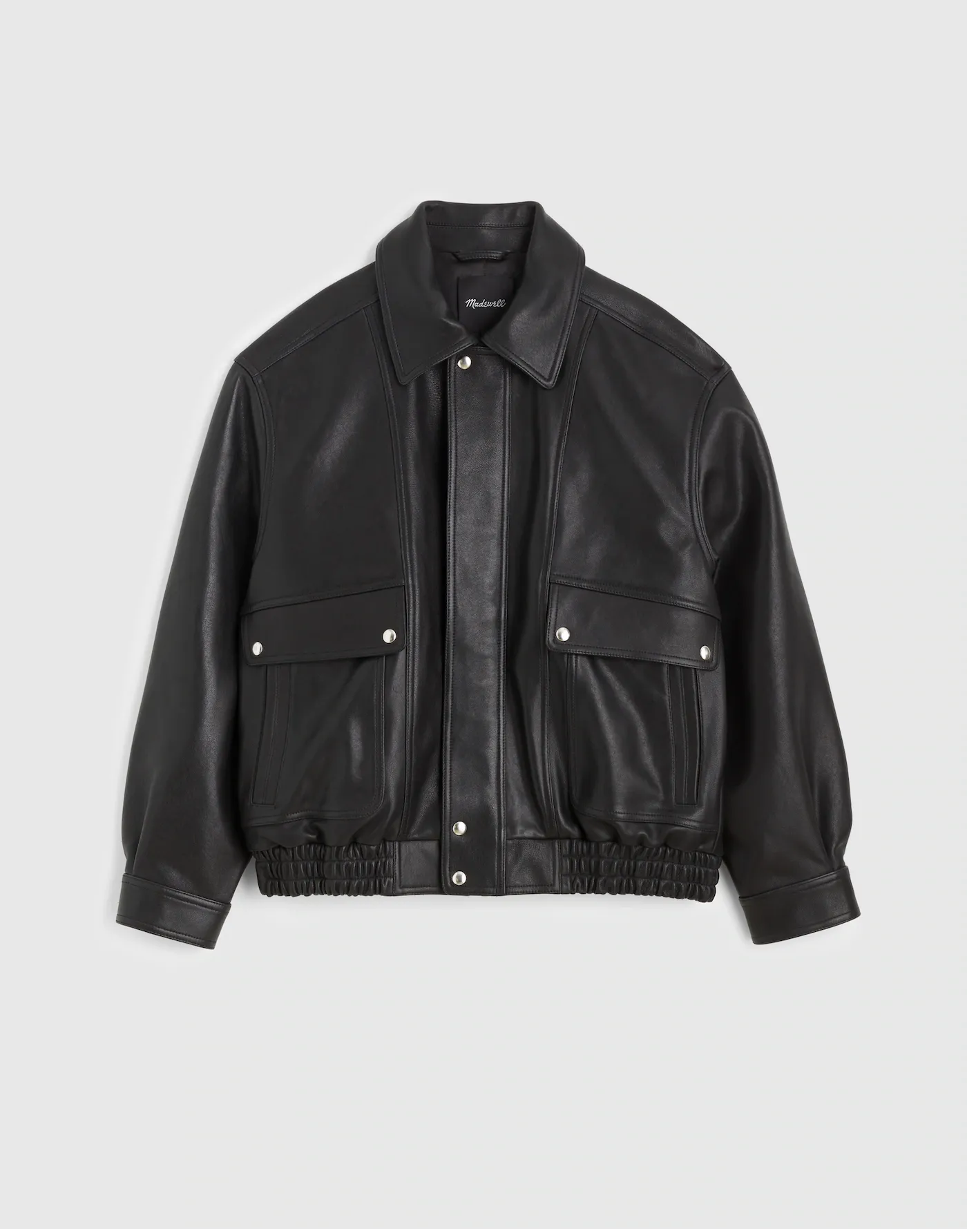 Utility Bomber Jacket in Leather