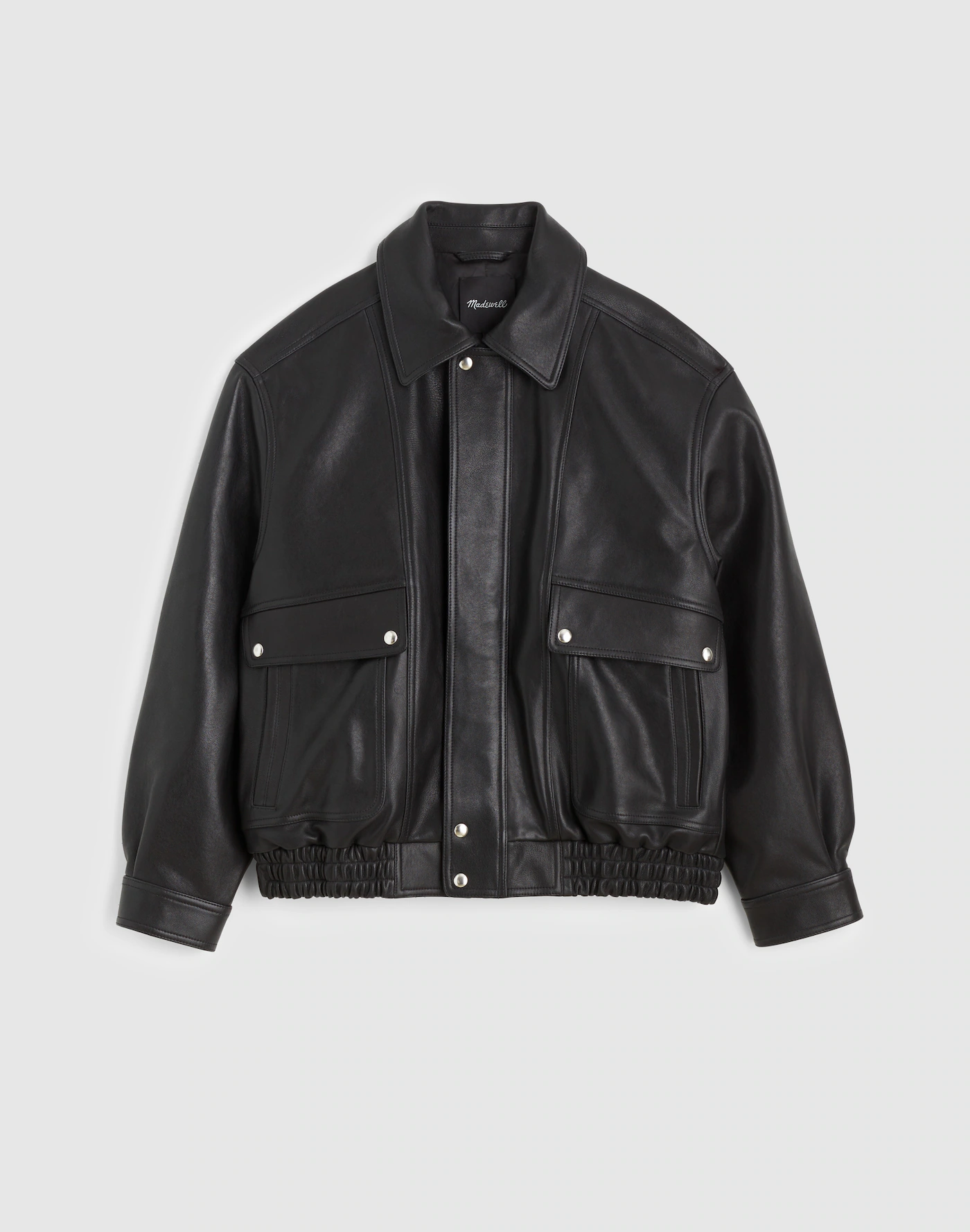 Utility Bomber Jacket in Leather