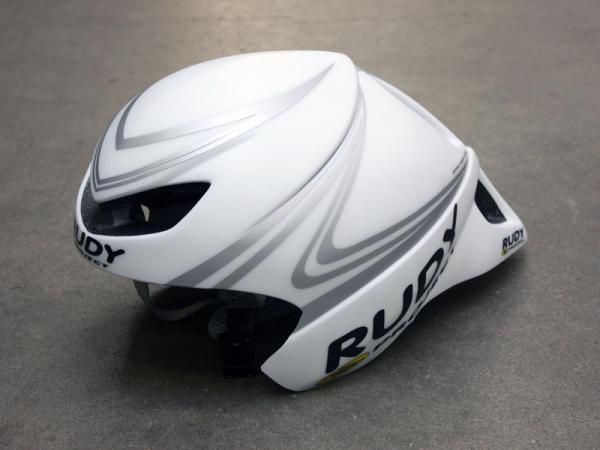 Rudy Project's new Wingspan aero helmet made its debut at this year's Tour de France. A partial and full cover is included for the front ports for further drag reduction if weather conditions allow.