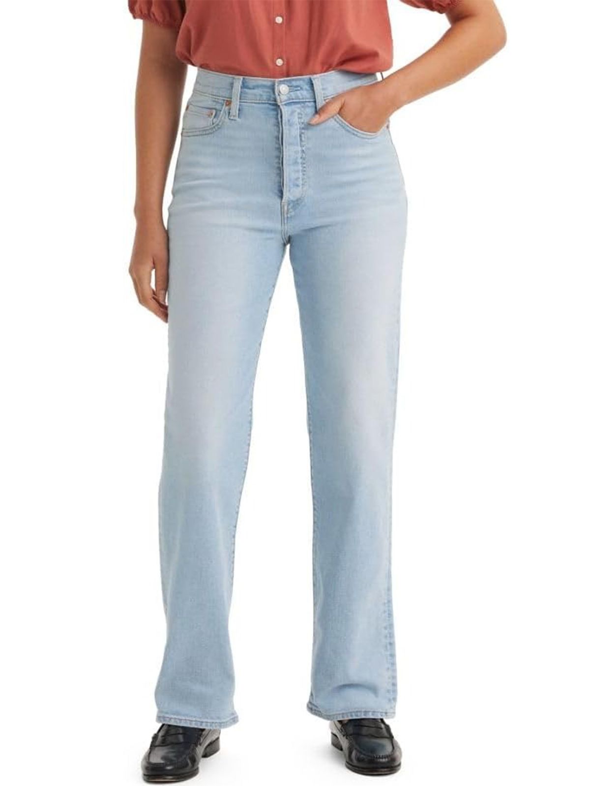 Levi's Women's Ribcage Straight Full Length Jeans, All Alone (stretch), 28